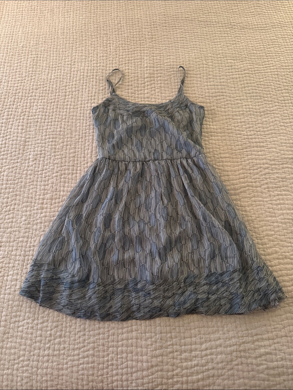 Willow & Clay Blue Patterned Spaghetti Strap Dress